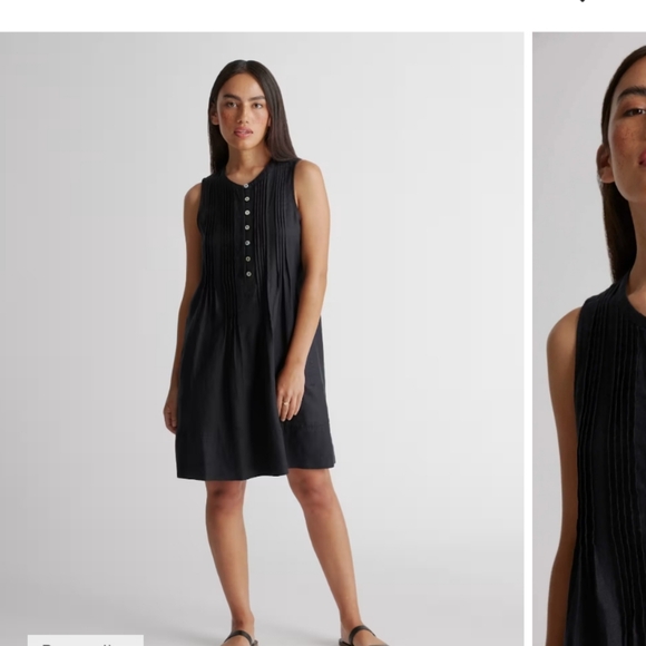 Sleeveless Black Button-Front Women’s Dress - Picture 8 of 8